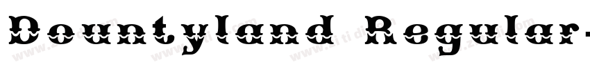 Dountyland Regular字体转换